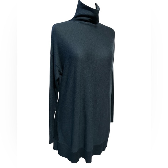 LOFT Mockneck Teal Tunic Sweater M EUC - Picture 1 of 7